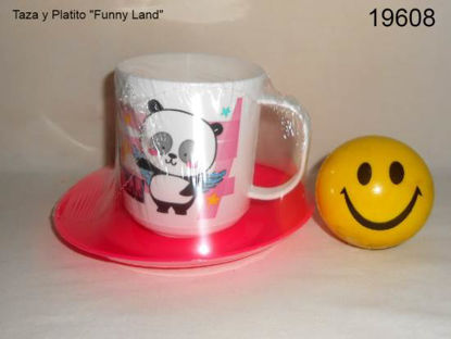 Imagen de TAZA CON PLATO FUNNY LAND 6.23
